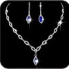 Yean Yean Bridal Jewelry Set For Wedding Rhinestone Silver Necklace Earring Set Prom Jewelry For Women Jewelry Sets