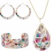 ORAZIO Orazio Acrylic Jewelry Set For Women Statement Boho Resin Earrings Necklace Bracelet Jewelry Sets