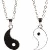 PUBBCIA Pubbcia 6 Pieces Matching Yin Yang Necklace Set For Couple Yin Yang Adjustable Cord Bracelet Yin Yang Tai Chi Ring Band For Boyfriend Girlfriend Valentine'S Day Jewelry Gift Jewelry Sets