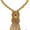 Jewar Jewar Necklace Indian Wedding Party Wear Bridal Gold Plated One & Three Layers Kundan Faux Stones Back Side Handmade Meena Work Bollywood Jewelry Set For Women & Girls Jewelry Sets