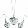 Pirantin 10Th Anniversary Pure Tin Pendant And Earring Set Jewelry Sets