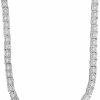 La4ve Diamonds La4Ve Diamonds Tennis Necklaces For Women - 2.00 Carat Miracle Plated Round Cut Natural Diamond Tennis Necklace (J-K, I3) In Sterling Silver | Jewelry For Girls Her | Gift Box Included Jewelry Sets