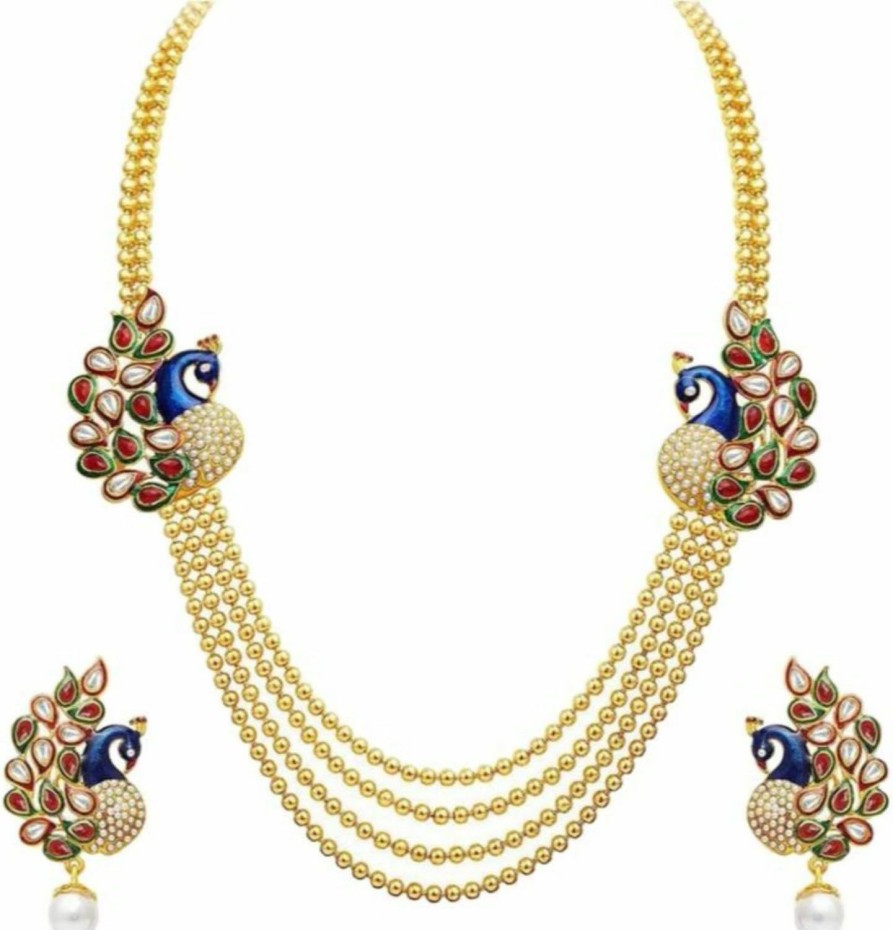 Efulgenz Efulgenz Gold Tone Indian Jewelry Sets For Women Dubai Style Necklace Set Indian Gold Tone Floral Choker Necklace Dangle Earrings Indian Bridal Jewelry For Wedding Fashion Jewelry Jewelry Sets