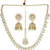 Jwellmart Jwellmart Gold Polish Faux Kundan Bridal Wedding Choker Necklace Earrings Tika Combo Set Bollywood Party Traditional Fashion Indian Jewelry Jewellery Set For Women Jewelry Sets