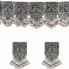 I Jewels I Jewels Antique Silver Oxidized Ethnic Indian Traditional Bollywood Afghani Choker Necklace Jewellery Set For Women (Mc06-7) Jewelry Sets