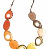 Tagua Nut Necklace Long Tagua Nut Necklace In Orange,Yellow Brown And Beige Tag691 Adjustable Length Vegetable Ivory Necklace,Tagua Necklace,Organic Necklace,Eco Friendly Jewelry,Tag691Oyb,32Inch Jewelry Sets