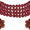 Aheli Aheli Gold Plated Pearl Beaded Choker Necklace With Stud Earrings For Women Traditional Jewelry Set Jewelry Sets