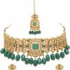 Amazon Bodha Traditional Indian Silver Plated Kundan Pearl Choker Bridal Necklace Combo Jewelry Set With Tikka And Earrings For Women Jewelry Sets