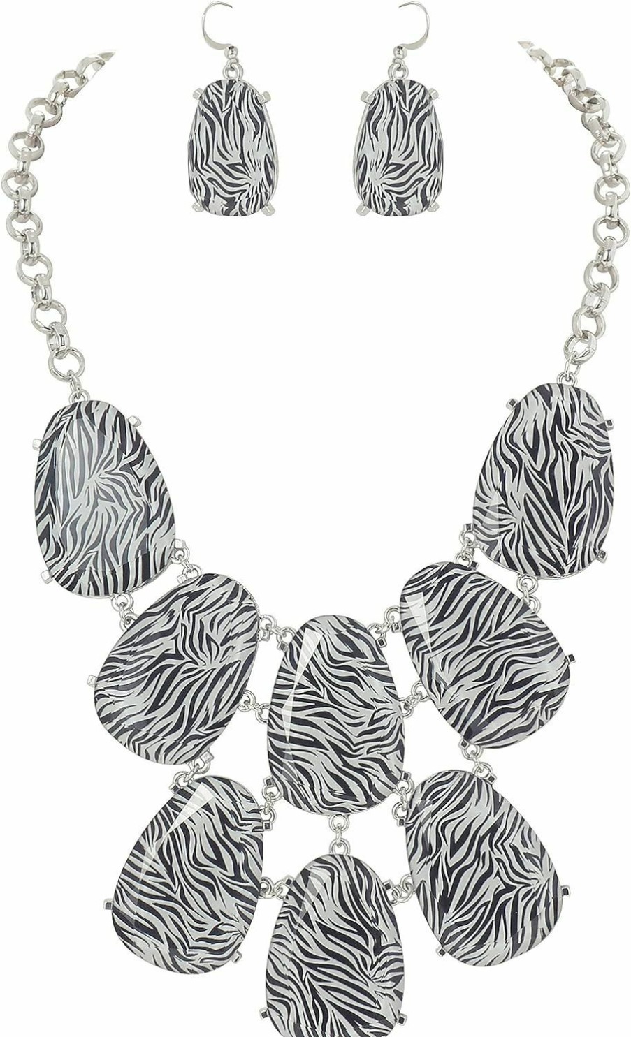 Firstmeet Firstmeet Chunky Bubble Statement Collar Necklace With Earrings For Women Jewelry Sets