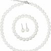 Todenb Todenb Pearl Necklace And Earring Set, Wedding Pearl Jewelry Sets For Bride Bridesmaid Women Girls Jewelry Sets