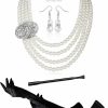 Zivyes Zivyes Audrey Hepburn Holly Golightly Breakfast At Tiffanys Costume Accessory Necklace Gloves Holder Jewelry Sets