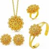 Ethlyn Ethlyn New Ethiopian Eritrean Gold Plated Women Jewelry Sets For Wedding Party Use Jewelry Sets