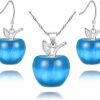 Uloveido Uloveido Apple Necklace And Earrings Set For Women Girls Cute Apple Jewelry Set For Teacher Mom Yl007 Jewelry Sets