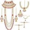 I Jewels I Jewels Traditional Ethnic Indian Kundan Dulhan Bridal Jewellery Set For Women Jewelry Sets