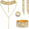 JONKY Jonky Rhinestone Jewelry Set Crystal Choker Necklace Sets Tassel Wedding Jewlery Costume Prom Accessories For Women Jewelry Sets