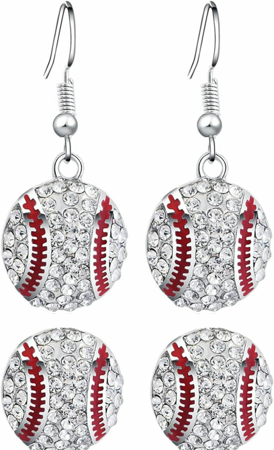 Frodete Baseball Earrings For Women Leather Softball Stud Earring Baseball Jewelry Fashion Ball Earrings For Sport Ball Fans Or Player Jewelry Sets