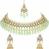 I Jewels I Jewels Gold Plated Indian Wedding Bollywood Kundan Pearl Meenakari Choker Necklace Jewellery With Jhumka Earrings Set For Women/Girls (K7263Min) Jewelry Sets