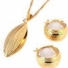 Huangshanshan Huangshanshan Ethiopian Set Necklace Pendant Earring Set Joias Ouro 22K Gold Plated Jewelry African Bridal Wedding Jewelry Sets