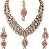 I Jewels I Jewels Indian Bollywood Gold Plated Kundan Jewelry Set For Women (Ij315) Jewelry Sets