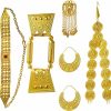 Ethlyn Gold Color Red Stone Women Eritrean Traditional Wedding Jewelry Sets Jewelry Sets