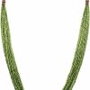 Bocar Bocar Long Multiple Row Handmade Beaded Statement Necklace With Gift Box (Nk-10407) Jewelry Sets