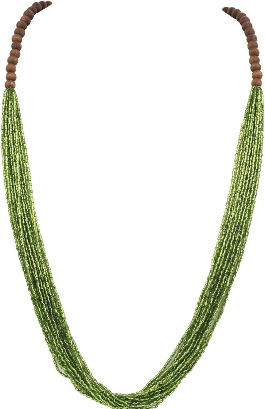 Bocar Bocar Long Multiple Row Handmade Beaded Statement Necklace With Gift Box (Nk-10407) Jewelry Sets