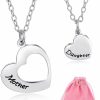 Norme Norme Mother Daughter Necklaces Matching Heart Necklace Mother'S Day Necklace Pendant For Birthday Jewelry Accessories Daily Wearing Jewelry Sets