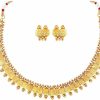 I Jewels I Jewels 18K Gold Plated Indian Wedding Bollywood Golden Necklace Jewellery With Earrings For Women & Girls (Mc04) Jewelry Sets