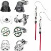 STAR WARS Star Wars Jewelry Uni Adult Stainless Steel Dangle Charm Stud Earrings Set, Silver, One Size (Sales1Swmd) Jewelry Sets