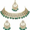 I Jewels I Jewels Gold Plated Unique Design Multi Layer Statement Handmade Choker Necklace Jewellery & Jhumka Earring Set For Women/Girls Jewelry Sets