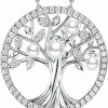 ELDA & CO. Elda & Co. Mothers Day Jewelry Gifts For Mom Wife Tree Of Life Necklace For Women April May Birthstones Emerald Simulated Diamond Necklace For Wife Mom Birthday Gifts For Her S925 Sterling Silver Jewelry Sets