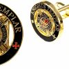 The Masonic Exchange Knights Templar Round Black Cufflink Lapel Pin Masonic Combo Pack Jewelry Sets