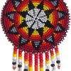 BeadsCorner Native Style Beaded Necklace Earrings Set With Large Rosette Pendant Jewelry Sets