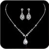 JAKAWIN Jakawin Bride Silver Bridal Necklace Earrings Set Crystal Wedding Jewelry Set Rhinestone Choker Necklace For Women (Set Of 3) (Nk144-3) Jewelry Sets