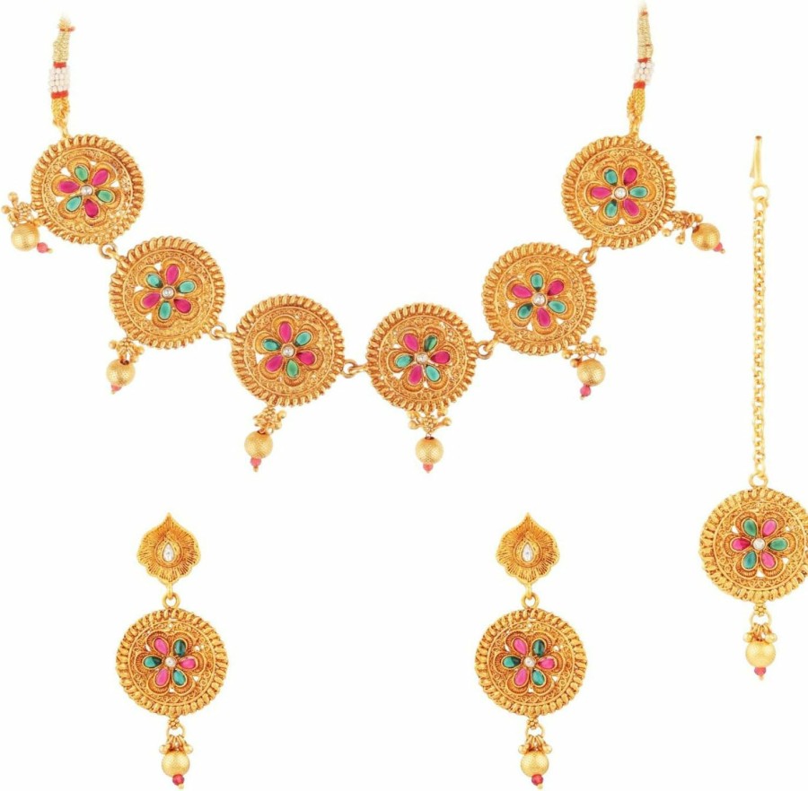 Efulgenz Efulgenz Indian Jewelry Sets For Women Bollywood Jewelry Indian Jewelry Bollywood Traditional Crystal Long Necklaces Earrings Wedding Jewelry Set For Women Jewelry Sets