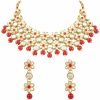 I Jewels I Jewels Gold Plated Indian Wedding Bollywood Kundan Choker Necklace & Earring Ethnic Jewellery Set Gift For Women & Girls(K7229) Jewelry Sets