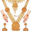 Amazon Efulgenz Indian Bollywood Bridal Wedding Kundan Crystal Necklace Earring Maang Tikka Head Chain Nose Ring Bracelet Jewelry Set Jewelry Sets