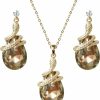 Navachi Navachi 18K Gold Plated Crystal Multicolor Pear Shape Zircon Snake Drop Dangle Earrings And Neckalce Pendant Jewelry Set Jewelry Sets