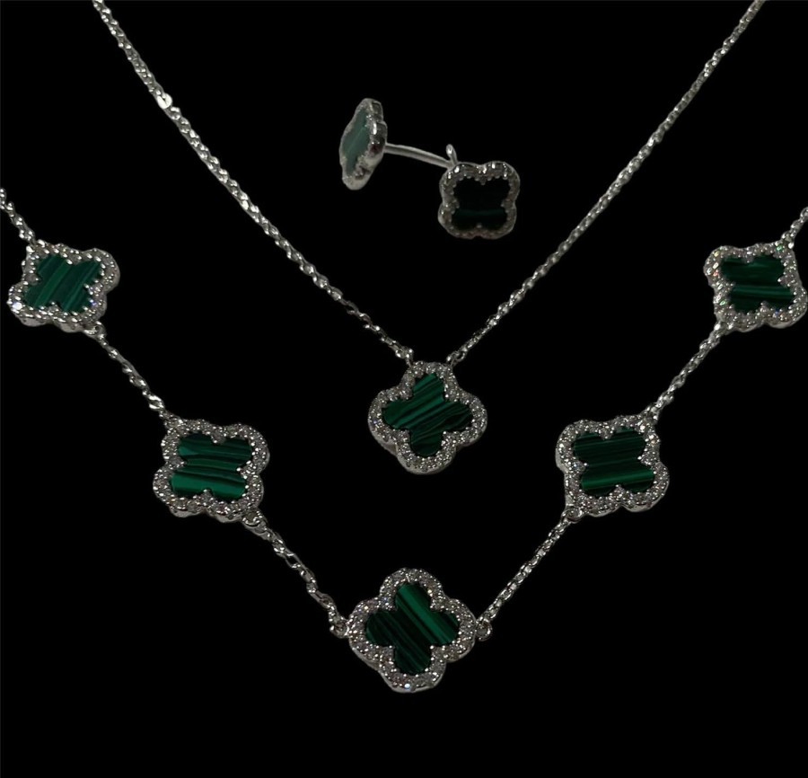 Generic 925 Sterling-Four Leaf Clover Jewelry Jewelry Sets