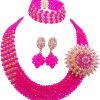 aczuv Aczuv African Wedding Jewelry Set Nigerian Beads Necklace Bridal Jewelry Sets Jewelry Sets