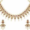 Aheli Aheli Indian Ethnic Wedding Wear Necklace Set Jewelry Sets