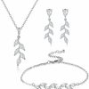 DHQH Dhqh Bridesmaid Jewelry Sets For Wedding Bridesmaid Leaf Necklace Earrings Bracelet Set Gifts I Couldn'T Tie A Knot Without You Wedding Bridesmaid Proposal Jewelry Gifts For Women Jewelry Sets