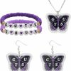 XORDING Xording Jewelry Sets Album Singer Fans Gifts With Bracelet, Necklace, Earrings, Concert Purple 2024 Jewelry Sets