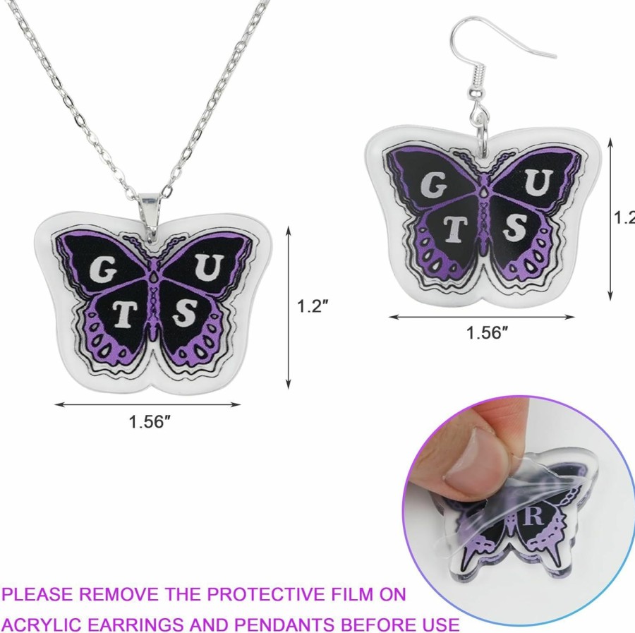 XORDING Xording Jewelry Sets Album Singer Fans Gifts With Bracelet, Necklace, Earrings, Concert Purple 2024 Jewelry Sets