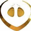 COLORFUL BLING Colorful Bling High Polished Halloween Princess Custome Jewelry Set Dainty Gold Choker Necklace Statement Danlge Earrings For Women Gilrs Cosplay Party Gift Jewelry Sets