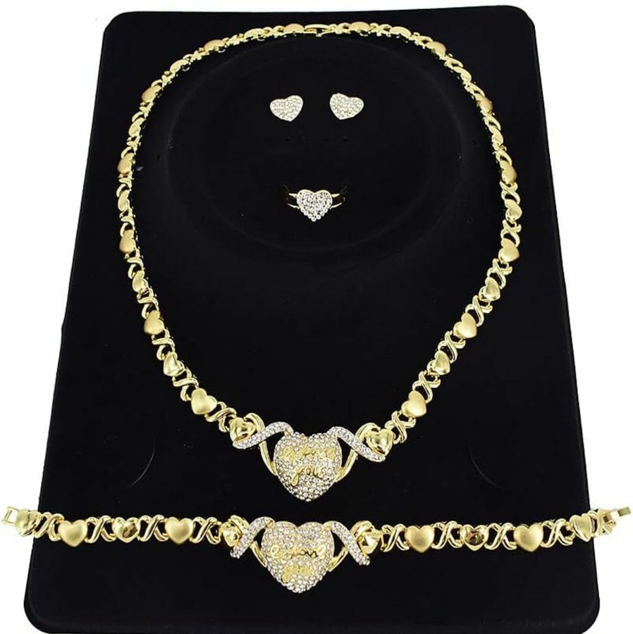 Giffor Giffor Jewellery Lady 14K Gold Filled Jewelry Sets For Women Bracelets Necklaces With Earrings Gifts Jewelry Sets