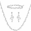 SWEETV Sweetv Cubic Zirconia Wedding Jewelry Sets For Bride Bridesmaids, Crystal Leaf Vine Bridal Earrings And Necklace Set For Women Jewelry Gifts Jewelry Sets