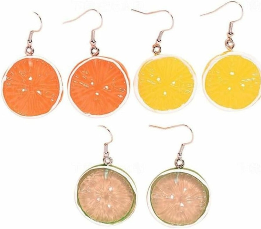 Yocoyee Sweet Little Lemon Pendant Necklace Lemon Slice Earrings Cute Fruit Jewelry For Women Girls Jewelry Sets