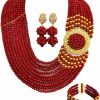 aczuv Aczuv Crystal Royal Blue Beads Jewelry Set African Necklaces For Women Nigerian Wedding Jewelry Sets Jewelry Sets