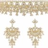 I Jewels I Jewels 18K Gold Plated Indian Wedding Bollywood White Pearl & Kundan Studded Choker Necklace Jewellery Set For Women/Girls (Ml305W) Jewelry Sets